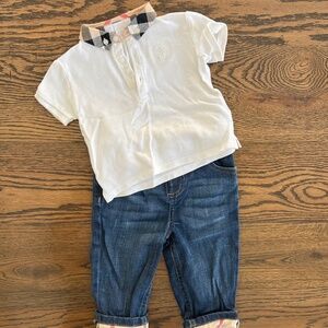 Burberry Polo and Jeans - 12 Mos